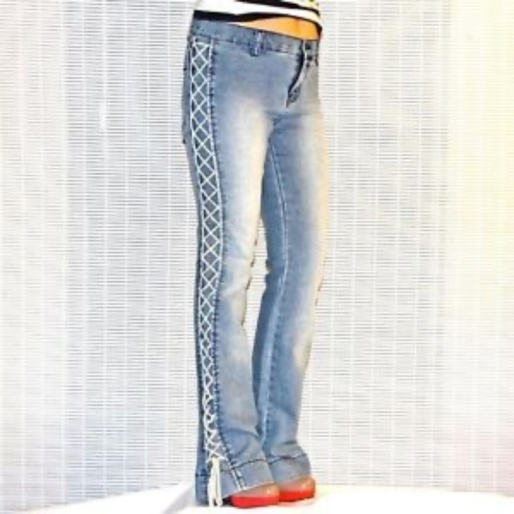Andrew Charles Wideleg Jeans